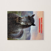 クリスマスの孫娘。 ジグソーパズル (横)