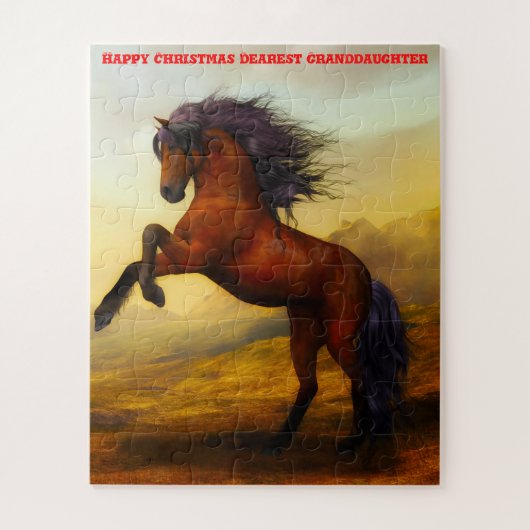 クリスマスの孫娘。 ジグソーパズル (縦)