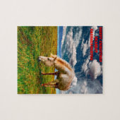 クリスマスの孫娘。 ジグソーパズル (横)