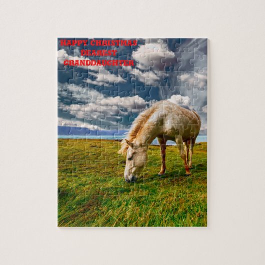 クリスマスの孫娘。 ジグソーパズル (縦)