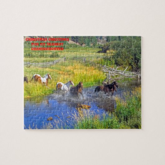 クリスマスの孫娘。ジグソーパズル ジグソーパズル (横)