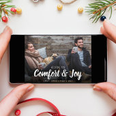 クリスマスの安らぎと喜びの写真 シーズンカード