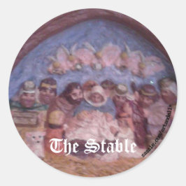 クリスマスの安定ステッカー ラウンドシール