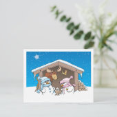 クリスマスの安定場面 シーズンポストカード (スタンド正面)