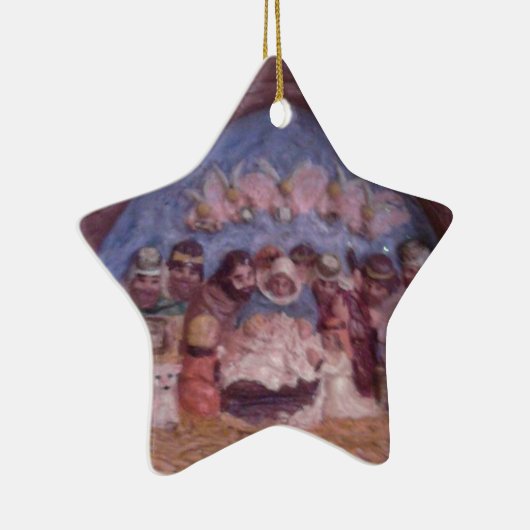 「クリスマスの安定」セラミックオーナメント セラミックオーナメント (右)