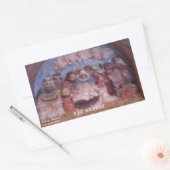 「クリスマスの安定」長方形ステッカー 長方形シール (封筒)