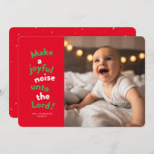 クリスマスの宗教的なおもしろいを喜ばしく鳴らす シーズンカード (正面/裏面)