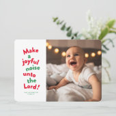 クリスマスの宗教的なおもしろいを喜ばしく鳴らす シーズンカード (スタンド正面)