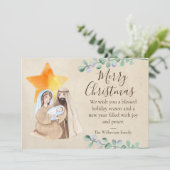 クリスマスの宗教的なマリアと幼児イエス シーズンカード (スタンド正面)