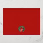 クリスマスの宗教的な写真　祝福 箔シーズンカード (裏面)