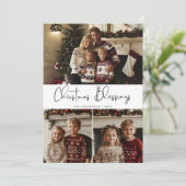 クリスマスの宗教的な恵みと子供の写真 シーズンカード (スタンド正面)