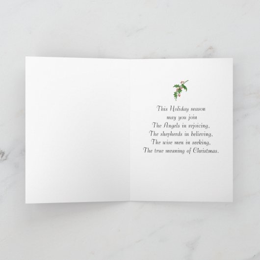 クリスマスの宗教羊飼いの挨拶状 シーズンカード (内部)