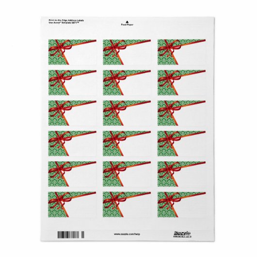 クリスマスの宛名ラベル ラベル (フルシート)