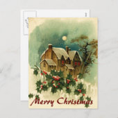 クリスマスの家の郵便はがき シーズンポストカード (正面/裏面)