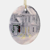 クリスマスの家はハートがオーナメントであるところです セラミックオーナメント (右)