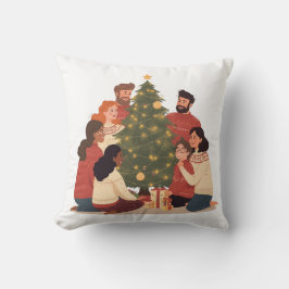 クリスマスの家族と友達のあったかホリデー枕 クッション