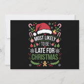クリスマスの家族に遅れそうなおもしろいい シーズンカード (正面)