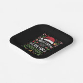 クリスマスの家族に遅れそうなおもしろいい ペーパープレート (傾斜あり)