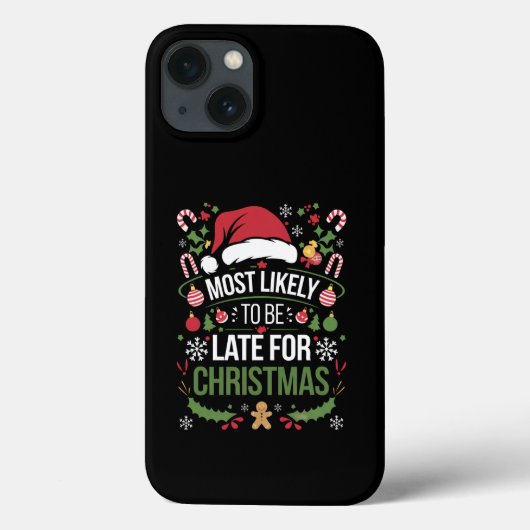 クリスマスの家族に遅れそうなおもしろいい Case-Mate iPhoneケース (裏面)