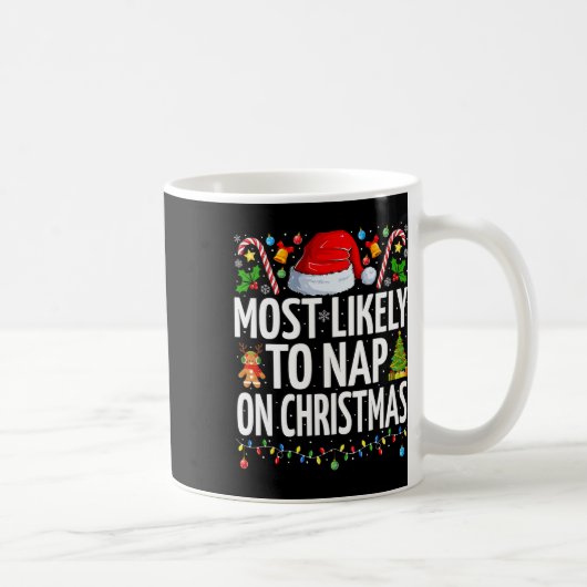 クリスマスの家族のクリスで昼寝するおもしろい可能性が最も高い コーヒーマグカップ (右)
