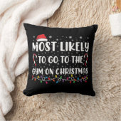 クリスマスの家族のジムに行きそうだ クッション (ブランケット)