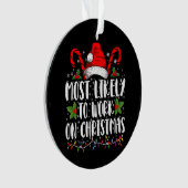 クリスマスの家族のマッチングで働く可能性が最も高い オーナメント (正面)