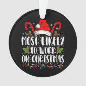 クリスマスの家族のマッチングで働く可能性が最も高い オーナメント (正面)