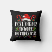 クリスマスの家族のマッチングで働く可能性が最も高い クッション (正面)