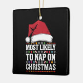 クリスマスの家族のマッチングで昼寝する可能性が最も高い セラミックオーナメント (左)