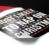 クリスマスの家族のマッチングで昼寝する可能性が最も高い フォトプリント            (角)