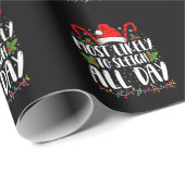 クリスマスの家族の一日を通してそる可能性が最も高い ラッピングペーパー (ロールコーナー)