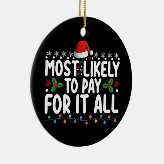 クリスマスの家族の全員に支払う可能性が高い セラミックオーナメント (右)