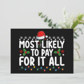 クリスマスの家族の全員に支払う可能性が高い 招待状 (スタンド正面)