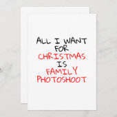 クリスマスの家族の写真を撮りたい 招待状 (正面/裏面)