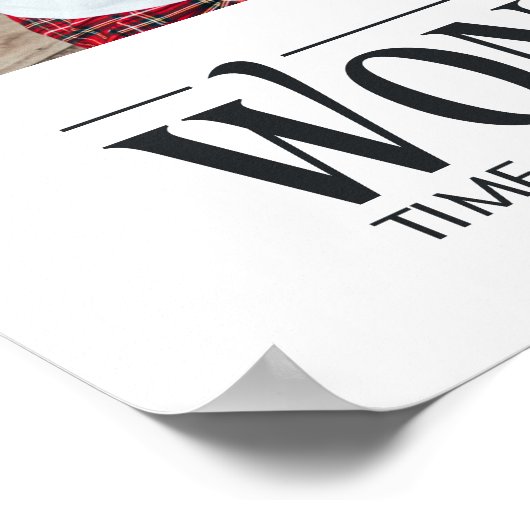 クリスマスの家族の写真最も素晴らしい時間 ポスター (角)