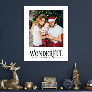 クリスマスの家族の写真最も素晴らしい時間 ポスター