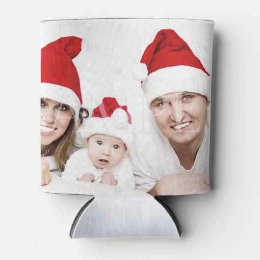 クリスマスの家族の写真 |写真のアップロード 缶クーラー (正面)