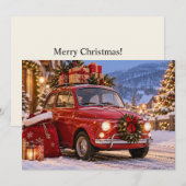 クリスマスの家族の名前 シーズンカード (正面/裏面)