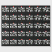 クリスマスの家族の猫たちをペットにするだろう ラッピングペーパー (フラット)