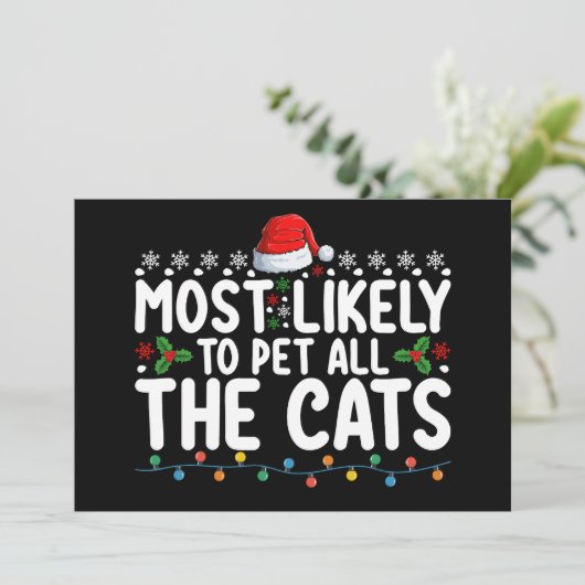 クリスマスの家族の猫たちをペットにするだろう 招待状 (スタンド正面)