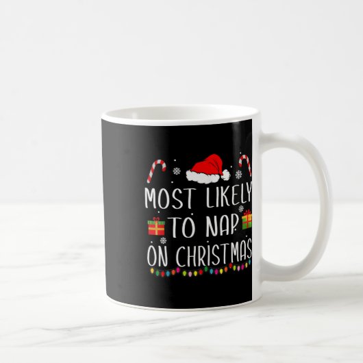 クリスマスの家族の試合で昼寝する可能性がおもしろい最も高い コーヒーマグカップ (右)