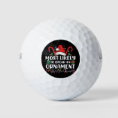 クリスマスの家族を壊す可能性が最も高いオーナメント ゴルフボール (正面)