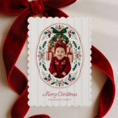 クリスマスの家族カード 2枚の写真 招待状