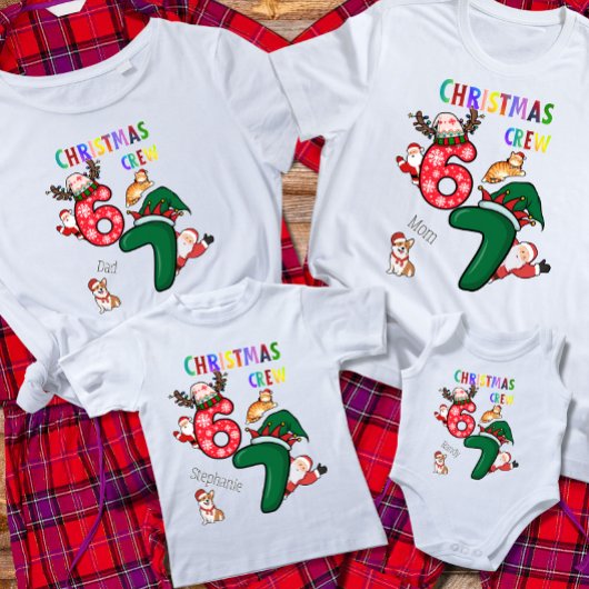 クリスマスの家族クルーの楽しみ  Tシャツ