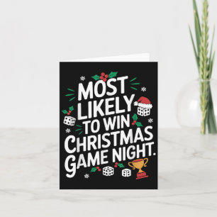 クリスマスの家族ゲームナイトで最も勝つ可能性が高い人 パーティー カード