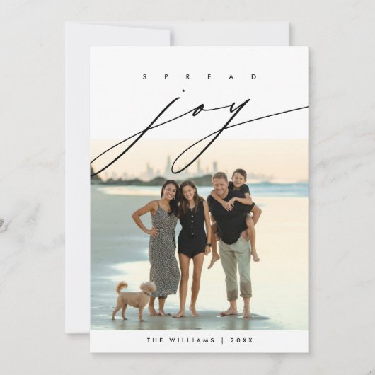 クリスマスの家族写真を広げよう シーズンカード (正面)