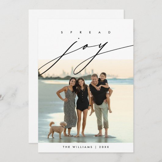 クリスマスの家族写真を広げよう シーズンカード (正面/裏面)