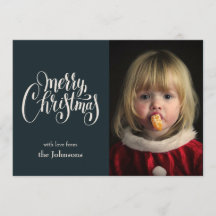 クリスマスの家族写真カード