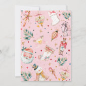 クリスマスの家族写真カード 祝祭 招待状 (裏面)