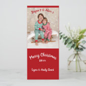 クリスマスの家族写真 シーズンカード (スタンド正面)